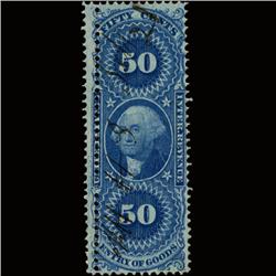 1860s US Revenue Stamp 50c Entry of Goods ERROR (STM-1484)