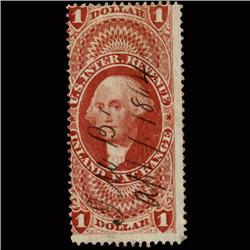 1860s US Revenue Stamp $1 Inland Exch. Error (STM-1422)
