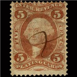 1860s US Revenue Stamp 5c Playing Cards (STM-1470)