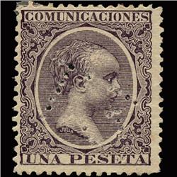 1889 RARE Spain 1p Dark Violet Mint Stamp (STM-1330)