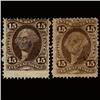 Image 1 : 1860s US Revenue Stamp 15c Inland Exch Pair (STM-1476)