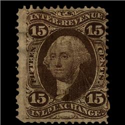 1860s US Revenue Stamp 15c Inland Exchange w/GUM (STM-1521)