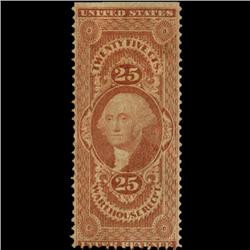 1860s US Revenue Stamp 25c Warehouse Receipt (STM-1489)