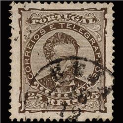1887 Scarce Portugal 25r Brown Used Stamp (STM-1333)