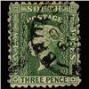 Image 1 : 1882 Australia New So. Wales 3p Green Used Stamp (STM-1327)
