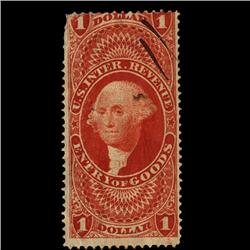 1860s US Revenue Stamp $1 Entry of Goods (STM-1519)