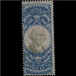 1870s US Revenue Stamp 30c Used Error (STM-1417)