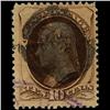 Image 1 : 1873 US 10c Jefferson Yellow Brown Used Stamp (STM-1295)