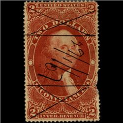 1860s US Revenue Stamp $2 Conveyance (STM-1495)