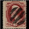 Image 1 : 1870 SCARCE US 6c Lincoln Rose Used Stamp (STM-1296)