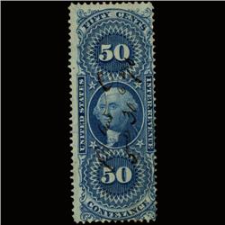 1860s US Revenue Stamp 50c Conveyance (STM-1455)