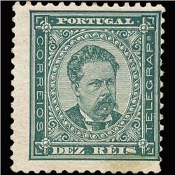 1884 Scarce Portugal 10r Green Mint Stamp (STM-1335)
