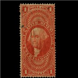 1860s US Revenue Stamp $1 Entry of Goods (STM-1517)