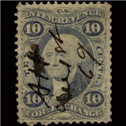 1860s US Revenue Stamp 10c Foreign Exch. (STM-1472)