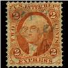Image 1 : 1860s US Revenue Stamp 2c Express Orange (STM-1542)