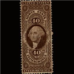 1860s US Revenue Stamp 40c Inland Exch. (STM-1480)