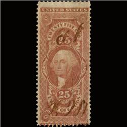 1860s US Revenue Stamp 25c Entry of Goods (STM-1446)