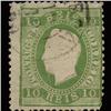 Image 1 : 1880 Scarce Portugal 10r Yellow Green Used Stamp (STM-1336)