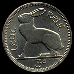 1949 Ireland 3p MS65+ (COI-7364)