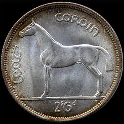1942 Ireland 1/2 Crown MS65+ (COI-7380)