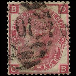 1867 RARE GB 3p Rose Used Stamp  (STM-1551)
