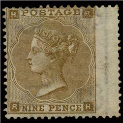 1862 RARE GB 9p Bistre Mint Stamp RARE MH (STM-1553)