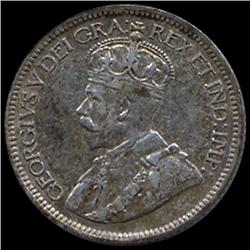 1925 Canada 10c Silver AU (COI-7411)