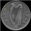 Image 2 : 1942 Ireland 1/2 Crown XF Grade EXTREMELY RARE (COI-7382)