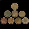 Image 2 : 1860 Indian Cent Lot of 8 Better Circulated (COI-7447)