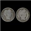 Image 1 : 1898S Barber Quarters Pair Better Circulated (COI-7420)