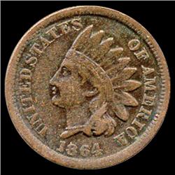 1864 Indian Cent Higher Grade Copper (COI-7461)