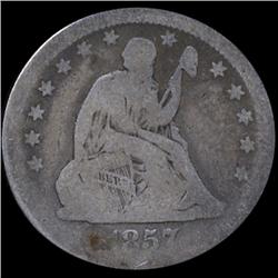 1857 Seated Quarter Better Circulated (COI-7602)
