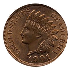 1901 Indian Cent Uncirculated MS66+ RED (COI-7514)