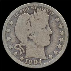 1904O Barber Quarter Better Circulated (COI-7429)