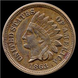 1863 Indian Cent Higher Grade (COI-7453)
