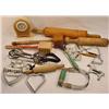 Image 1 : Large Lot Of Vintage Kitchen Items - Incl. Rolling