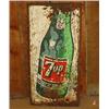 Image 1 : Vintage Metal 7-Up Advertising Sign - Approx. 16" 