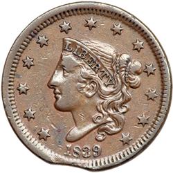 1839 N-3 R1 Head of 1838 VF20.
