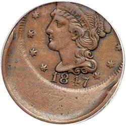 1847 N-12 R3 PCGS graded VF30.