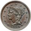 Image 1 : 1849 N-17 R3+ PCGS graded MS64 Brown.
