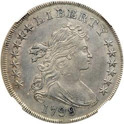 1799/8 Bust $1. 15 Stars NGC AU53