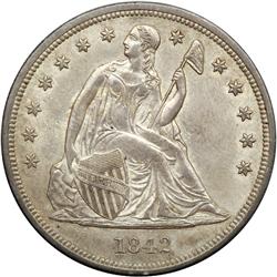1842 Liberty Seated $1