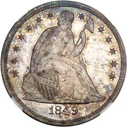 1849 Liberty Seated $1 NGC Proof 65