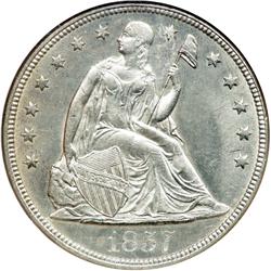 1857 Liberty Seated $1 NGC MS64