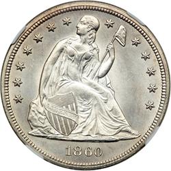 1860 Liberty Seated $1 NGC MS65