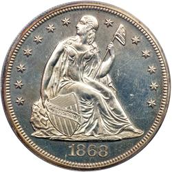 1868 Liberty Seated $1