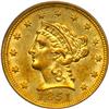 1851 $2.50 Liberty PCGS AU55