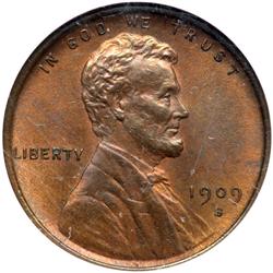 1909-S Lincoln 1C. VDB NGC MS64 BR