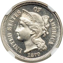 1870 Nickel 3C NGC PF66 CAM