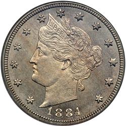 1884 Liberty 5C NGC MS66